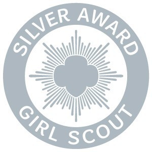 Girl Scout Silver Award pin